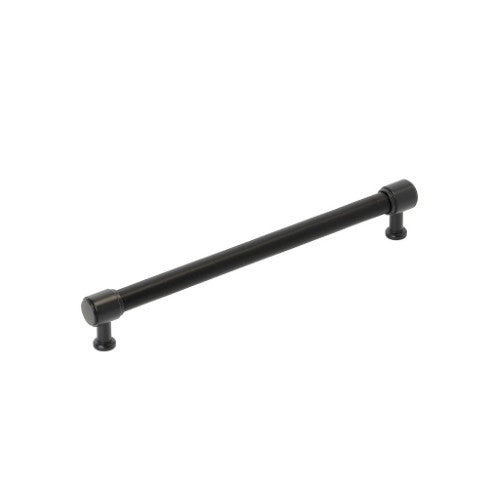 Fairlane Zinc & Leather Black Leather / Matte Black Cabinet Pull 7