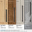 Fairlane Zinc & Leather Black Leather / Matte Black Cabinet Pull 26