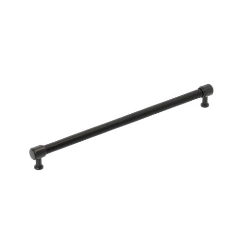 Fairlane Zinc & Leather Black Leather / Matte Black Cabinet Pull 2