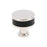 Fairlane Zinc & Leather Black Leather / Polished Nickel Cabinet Knob 2