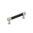 Fairlane Zinc & Leather Black Leather / Satin Nickel Cabinet Pull 3