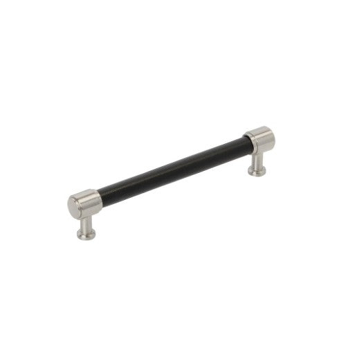 Fairlane Zinc & Leather Black Leather / Satin Nickel Cabinet Pull 5