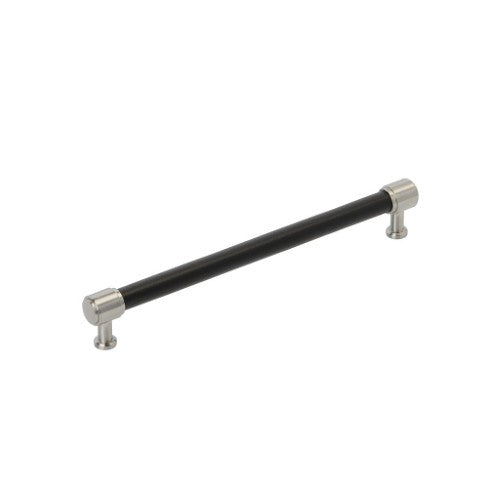 Fairlane Zinc & Leather Black Leather / Satin Nickel Cabinet Pull 7