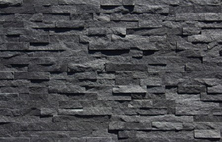 Black Split Face Slate Ledgestone - 6" x 24"