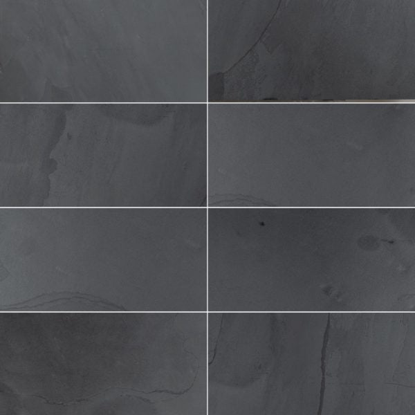 Black Slate Tile - Natural Cleft Face, Gauged Back 2