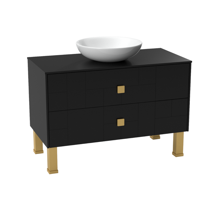 Dune Wood Black Matte Bathroom Vanity Black Matte 1