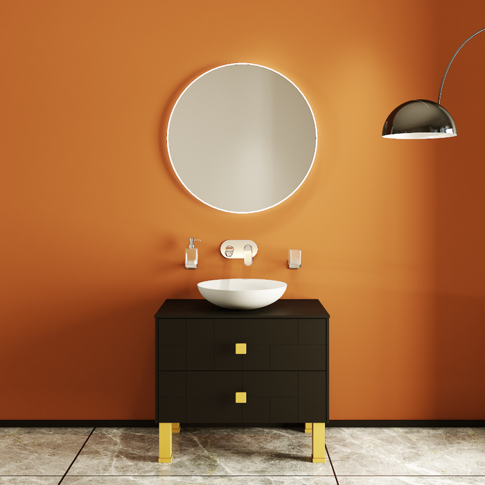 Dune Wood Black Matte Bathroom Vanity Black Matte 2