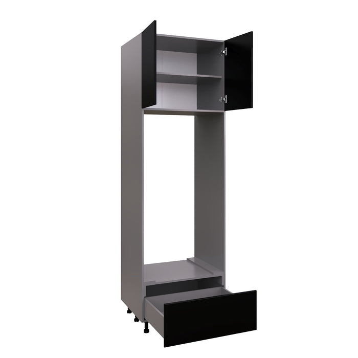 Wallkitchens Wood Black Matte Oven Cabinet Black Matte 2