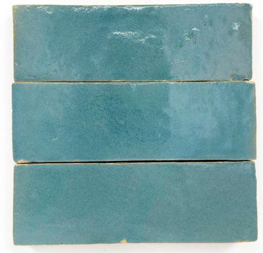 Zellige Classique Terracotta Blue City Tile Glossy 1