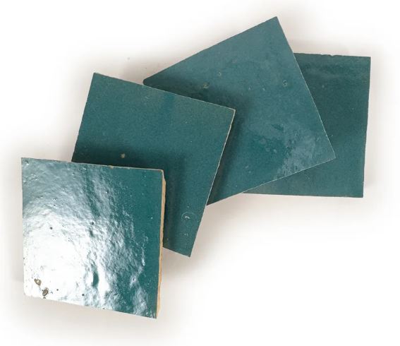 Zellige Classique Blue City Terracotta Tile - Glossy