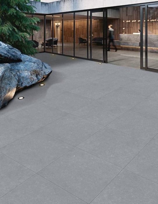 Bluestone Light Grey Porcelain Paver Rough 2