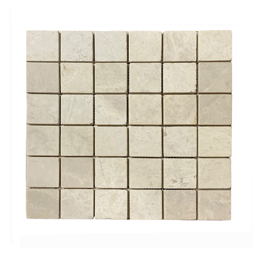 Botticino Marble Mosaic - 2" x 2" Tumbled