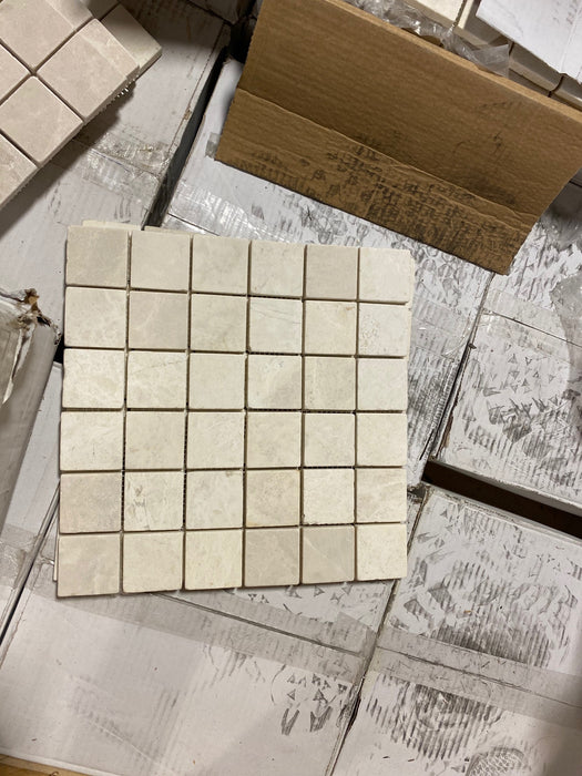 Botticino Marble Mosaic Tumbled 1