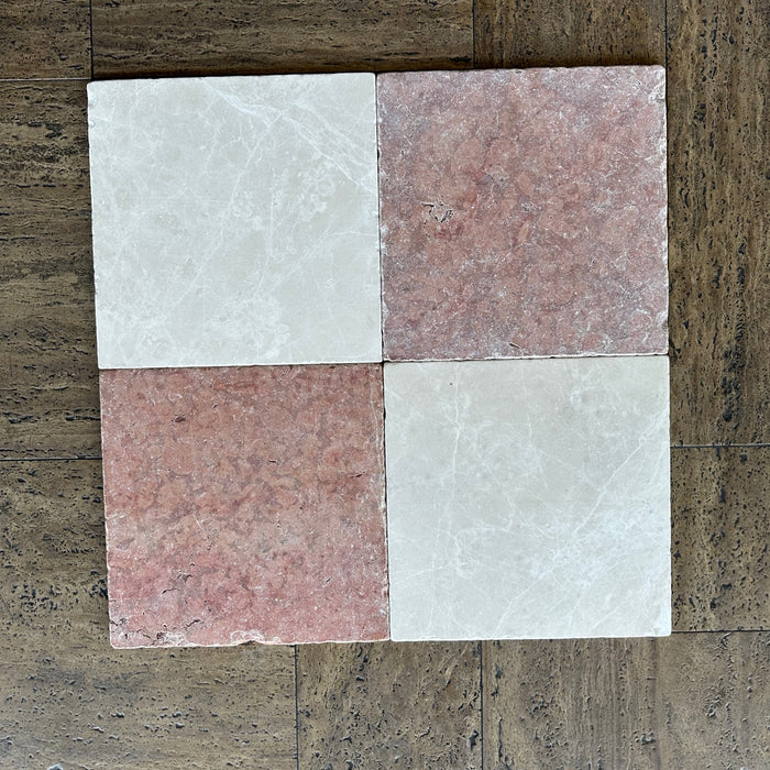 Tumbled Botticino Supreme Marble Tile - 12" x 12"