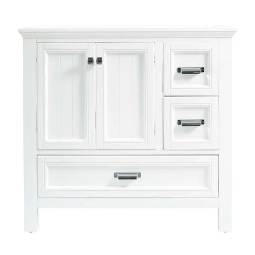 Brantley White Wood Freestanding Bathroom Vanity - 36"