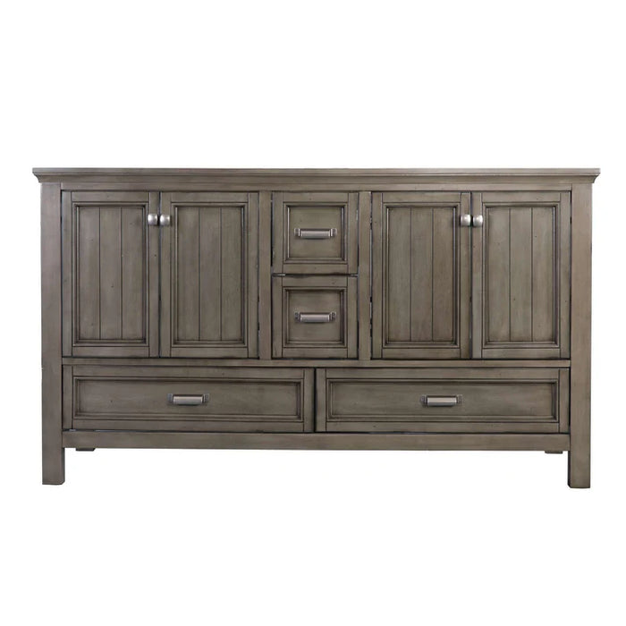 Brantley Wood Distressed Grey Bathroom Vanity Distressed Grey 1