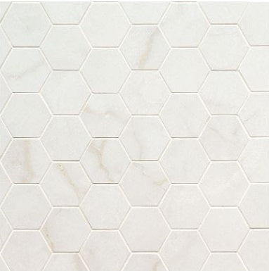 Brighton Gold Porcelain Mosaic - 2" Hexagon