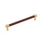 Fairlane Zinc & Leather Brown Leather / Champagne Bronze Appliance Pull 1