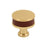 Fairlane Zinc & Leather Brown Leather / Champagne Bronze Cabinet Knob 2