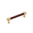 Fairlane Zinc & Leather Brown Leather / Champagne Bronze Cabinet Pull 4