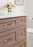 Fairlane Zinc & Leather Brown Leather / Champagne Bronze Cabinet Pull 29