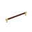 Fairlane Zinc & Leather Brown Leather / Champagne Bronze Cabinet Pull 7