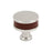 Fairlane Zinc & Leather Brown Leather / Satin Nickel Cabinet Knob 2