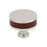 Fairlane Zinc & Leather Brown Leather / Satin Nickel Cabinet Knob 1
