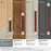 Fairlane Zinc & Leather Brown Leather / Satin Nickel Cabinet Pull 32