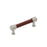 Fairlane Zinc & Leather Brown Leather / Satin Nickel Cabinet Pull 3