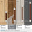 Fairlane Zinc & Leather Brown Leather / Satin Nickel Cabinet Pull 33