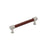 Fairlane Zinc & Leather Brown Leather / Satin Nickel Cabinet Pull 4