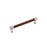Fairlane Zinc & Leather Brown Leather / Satin Nickel Cabinet Pull 5