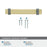 Overton Zinc & Aluminum Brushed Gold / Black Chrome Cabinet Pull 7