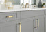 Overton Zinc & Aluminum Brushed Gold / Black Chrome Cabinet Pull 10