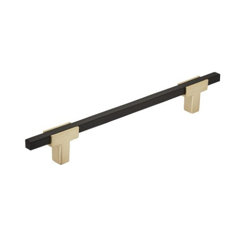 Urbanite Zinc & Aluminum Brushed Gold / Matte Black Cabinet Pull 3