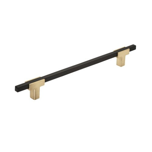 Urbanite Zinc & Aluminum Brushed Gold / Matte Black Cabinet Pull 4