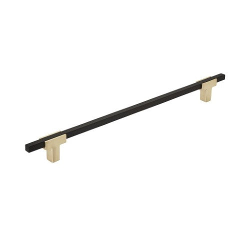 Urbanite Zinc & Aluminum Brushed Gold / Matte Black Cabinet Pull 5