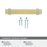 Overton Zinc & Aluminum Brushed Gold / Satin Nickel Cabinet Pull 7