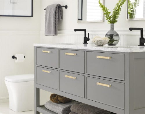 Overton Zinc & Aluminum Brushed Gold / Satin Nickel Cabinet Pull 10