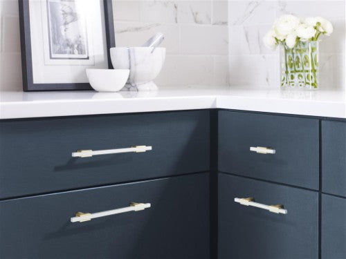 Urbanite Zinc & Aluminum Brushed Gold / White Cabinet Pull 8