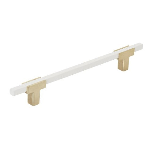 Urbanite Zinc & Aluminum Brushed Gold / White Cabinet Pull 2