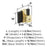 Overton Zinc & Aluminum Brushed Matte Black / Brushed Gold Cabinet Knob 2