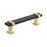 Overton Zinc & Aluminum Brushed Matte Black / Brushed Gold Cabinet Pull 1