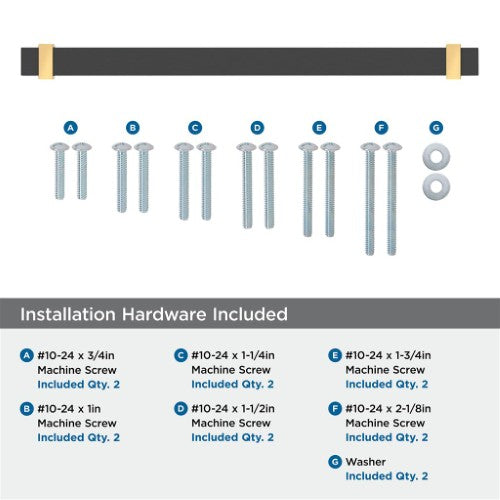 Overton Zinc Brushed Matte Black / Champagne Bronze Appliance Pull 5