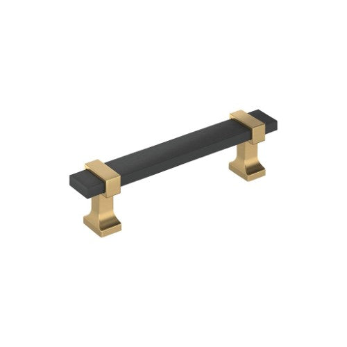 Overton Zinc Brushed Matte Black / Champagne Bronze Cabinet Pull 2