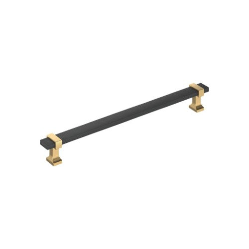 Overton Zinc Brushed Matte Black / Champagne Bronze Cabinet Pull 6