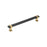 Overton Zinc Brushed Matte Black / Champagne Bronze Cabinet Pull 5