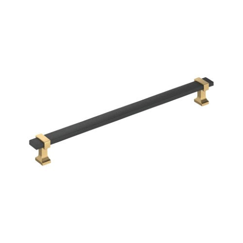 Overton Zinc Brushed Matte Black / Champagne Bronze Cabinet Pull 7