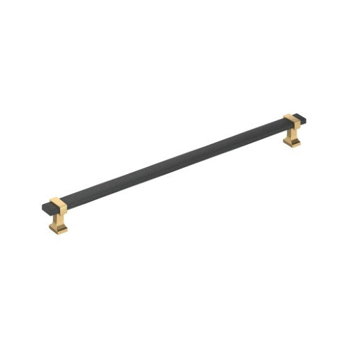 Overton Zinc Brushed Matte Black / Champagne Bronze Cabinet Pull 8